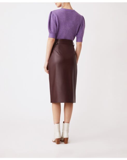 Elegante falda ciruela