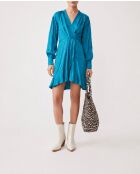 Blauwe jurk van Carrie duck