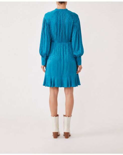 Blauwe jurk van Carrie duck