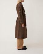 Abrigo Emmy de lana choco