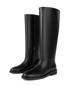 Simple Boots schwarze Lederstiefel