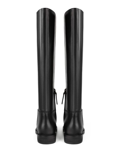 Simple Boots schwarze Lederstiefel
