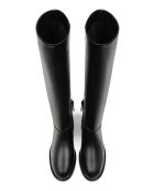Simple Boots schwarze Lederstiefel