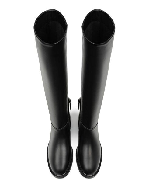 Simple Boots schwarze Lederstiefel