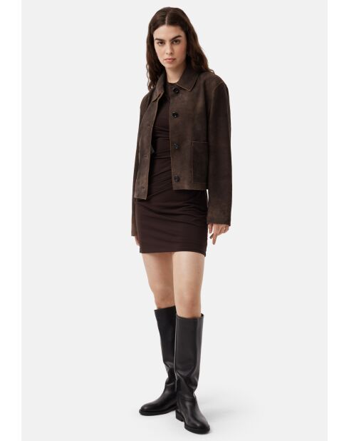 Simple Boots schwarze Lederstiefel
