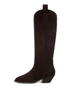 Let'S Get Lost braune Stiefel aus Veloursleder