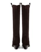 Let'S Get Lost braune Stiefel aus Veloursleder
