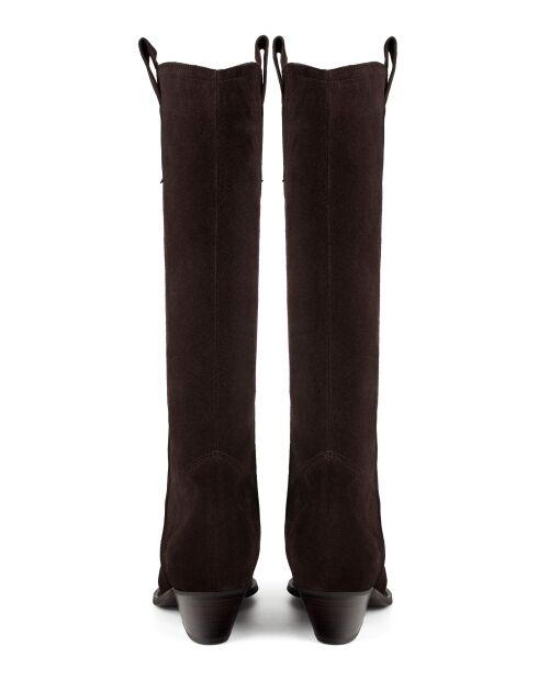 Let'S Get Lost braune Stiefel aus Veloursleder