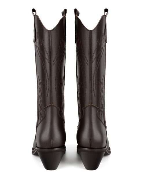 Bottes en cuir Holly Leaves marron