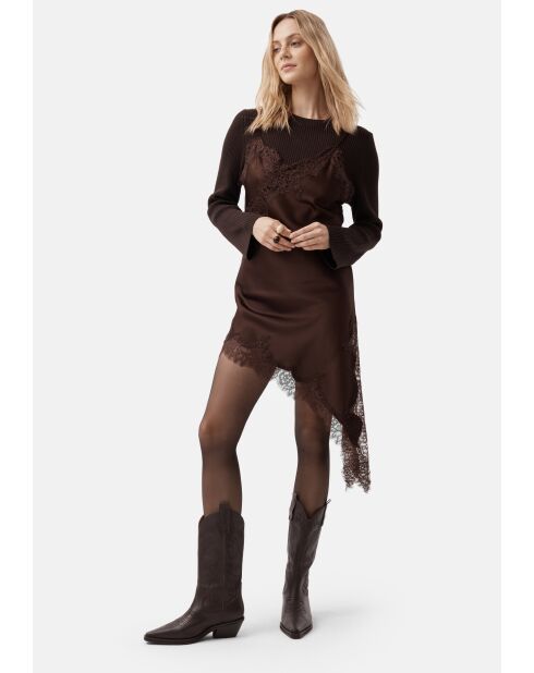 Bottes en cuir Holly Leaves marron
