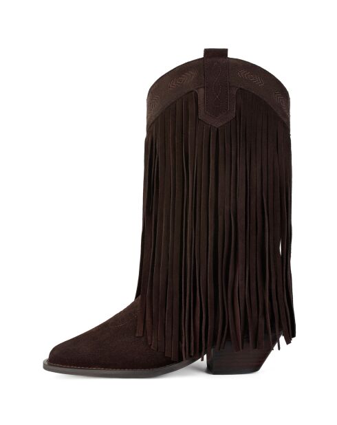 Bottes en cuir suède Across The Lunar Wing marron