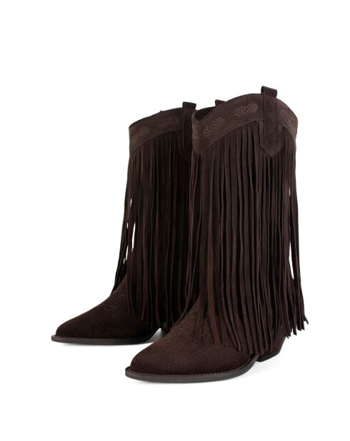Bottes en cuir suède Across The Lunar Wing marron