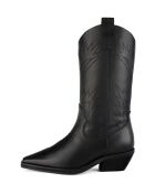 Bottes en cuir Holly Leaves noires