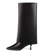 Depend On Me Schwarze Lederstiefel