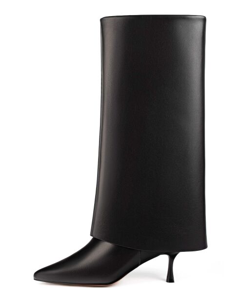 Depend On Me Schwarze Lederstiefel
