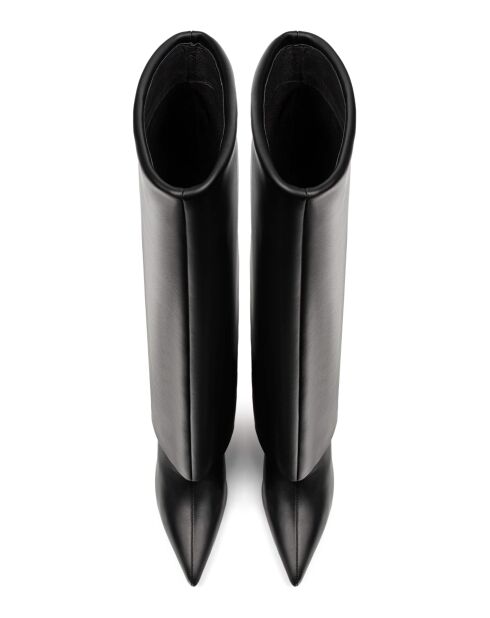 Depend On Me Schwarze Lederstiefel