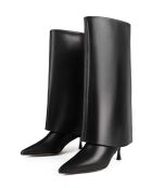 Depend On Me Schwarze Lederstiefel
