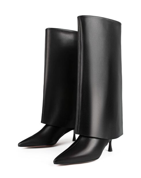 Depend On Me Schwarze Lederstiefel