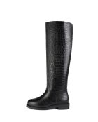 Mr Jones Maxi schwarze Lederstiefel