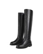 Mr Jones Maxi schwarze Lederstiefel