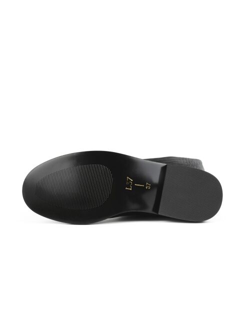 Mr Jones Maxi schwarze Lederstiefel