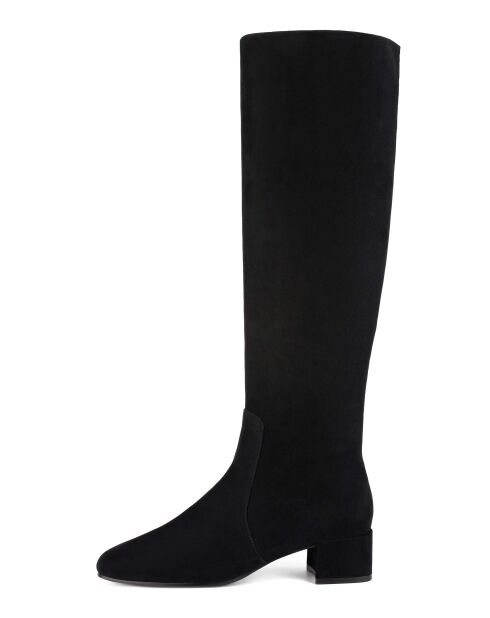 Bottes en cuir suède Quell noires