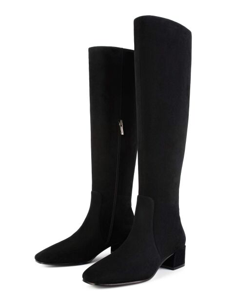 Bottes en cuir suède Quell noires
