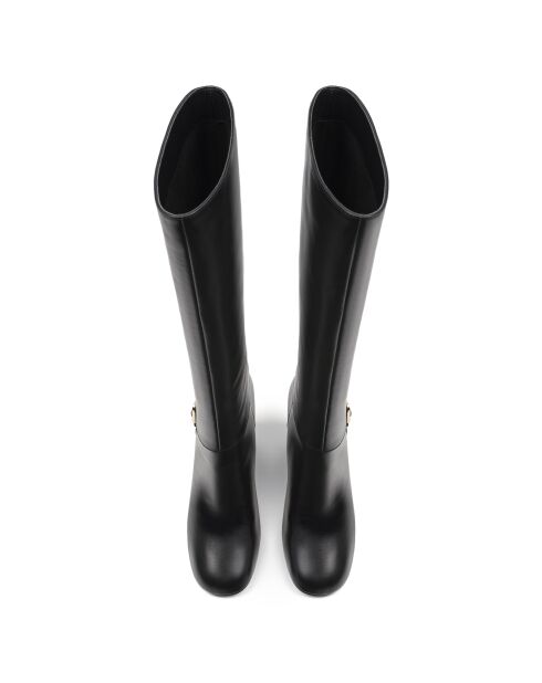 Bottes en cuir Golden Moon noires