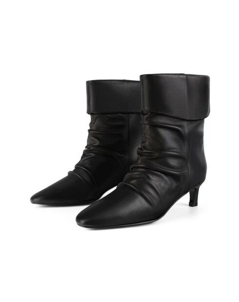 Dark Side Bloom zwarte leren laarzen