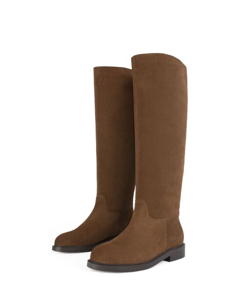 Mr. Jones Maxi-Stiefel aus karamellfarbenem Leder