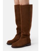 Mr. Jones Maxi-Stiefel aus karamellfarbenem Leder