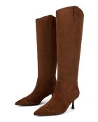 Bottes en cuir suède Pulsar caramel