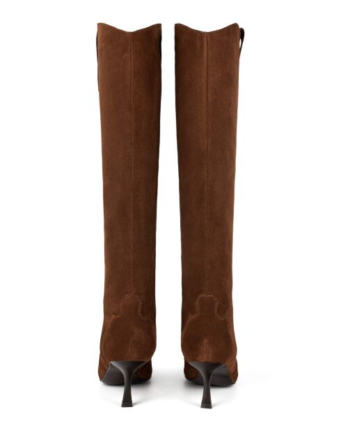 Bottes en cuir suède Pulsar caramel