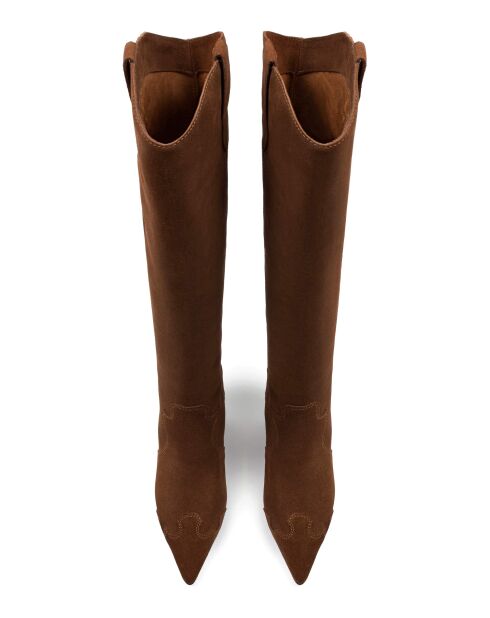 Bottes en cuir suède Pulsar caramel