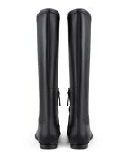 Bottes en cuir Aurora'S Shine noires