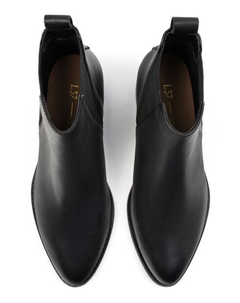 Bottines en cuir Galactic Mist noires