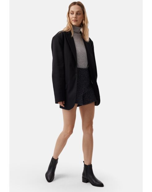 Bottines en cuir Galactic Mist noires
