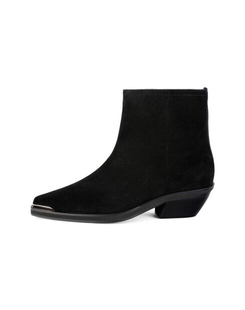 Bottines en cuir Event Horizon noires