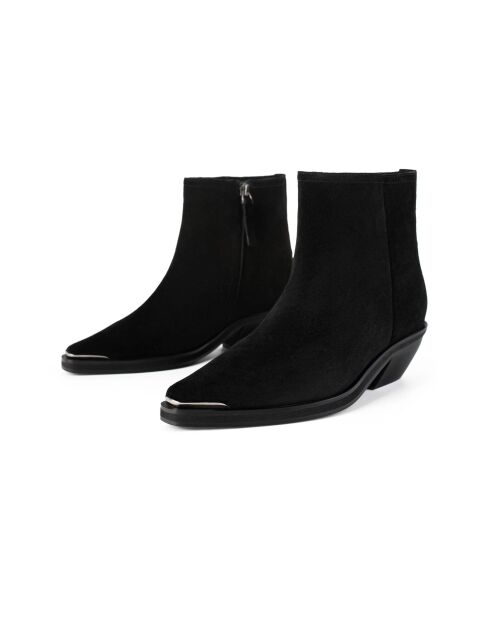 Bottines en cuir Event Horizon noires