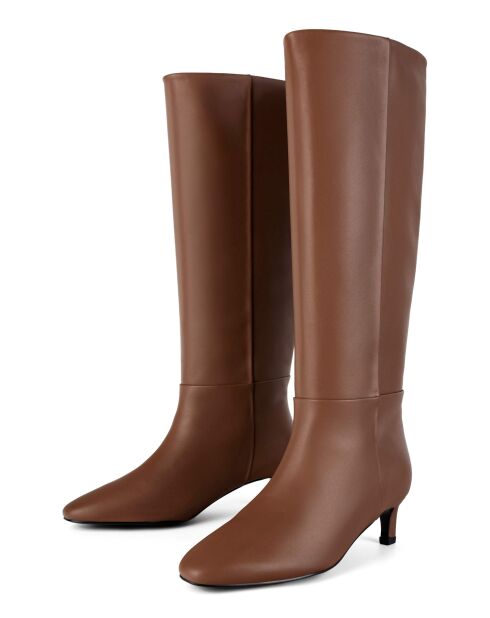 Stivali in pelle marrone Easy To Achieve