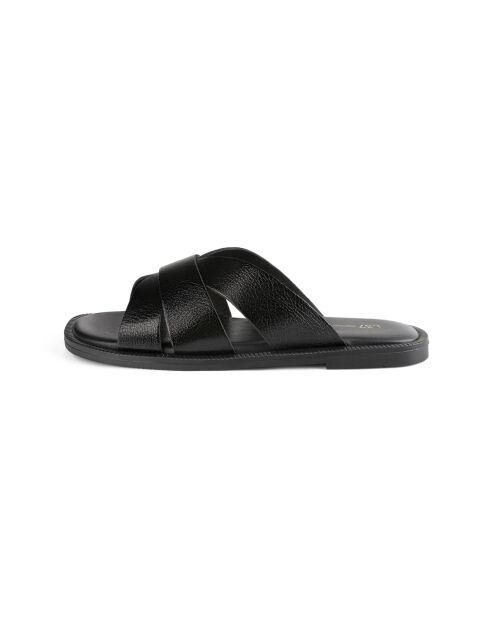 Mules Under The Lights in pelle nera