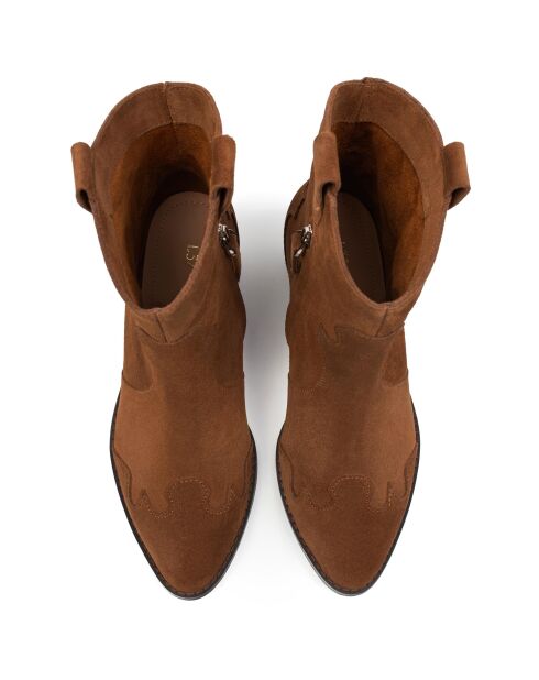 Walk Between Stars Stiefel aus karamellfarbenem Leder