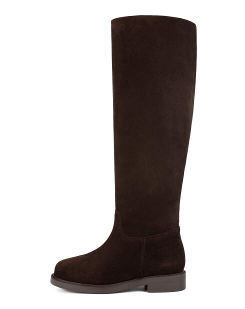 Mr Jones Maxi braune Lederstiefel