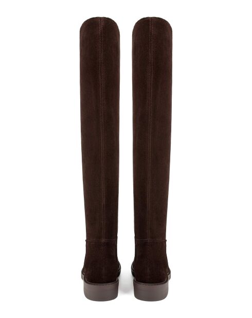 Mr Jones Maxi braune Lederstiefel