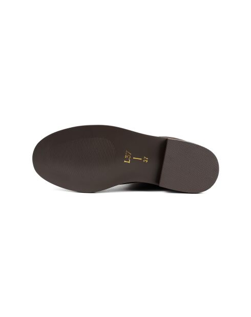 Mr Jones Maxi braune Lederstiefel