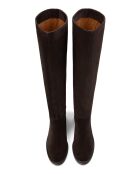 Mr Jones Maxi braune Lederstiefel
