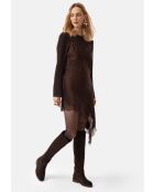 Mr Jones Maxi braune Lederstiefel