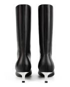 Bottes à talons en cuir Platinum Gaze noires