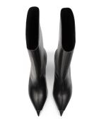 Bottes à talons en cuir Platinum Gaze noires