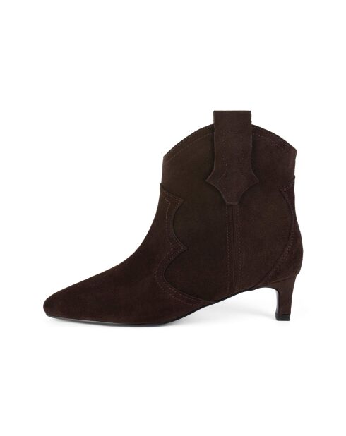 Bottines en cuir Texas Wind marron